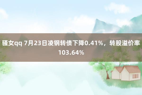 骚女qq 7月23日凌钢转债下降0.41%，转股溢价率103.64%