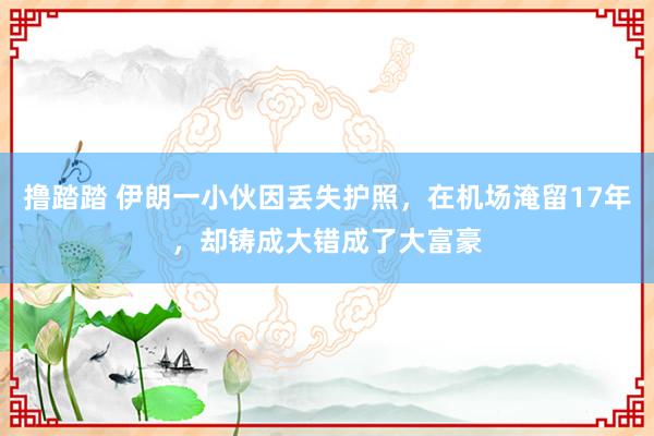 撸踏踏 伊朗一小伙因丢失护照，在机场淹留17年，却铸成大错成了大富豪