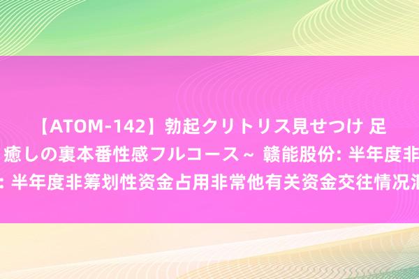 【ATOM-142】勃起クリトリス見せつけ 足コキ回春クリニック ～癒しの裏本番性感フルコース～ 赣能股份: 半年度非筹划性资金占用非常他有关资金交往情况汇总表实质纲目