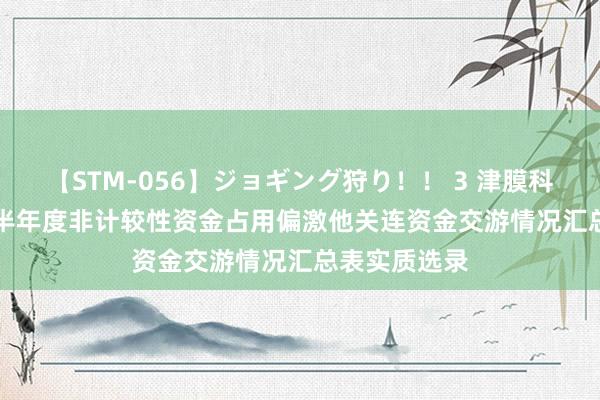 【STM-056】ジョギング狩り！！ 3 津膜科技: 2024年半年度非计较性资金占用偏激他关连资金交游情况汇总表实质选录