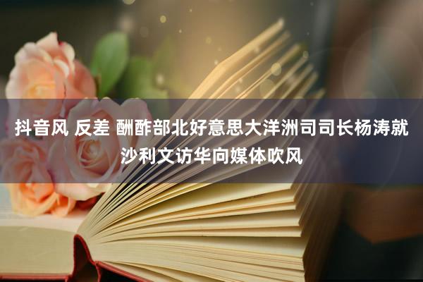 抖音风 反差 酬酢部北好意思大洋洲司司长杨涛就沙利文访华向媒体吹风