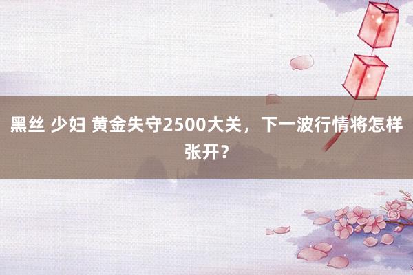 黑丝 少妇 黄金失守2500大关，下一波行情将怎样张开？