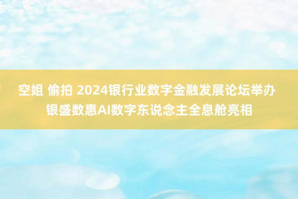 空姐 偷拍 2024银行业数字金融发展论坛举办 银盛数惠AI数字东说念主全息舱亮相