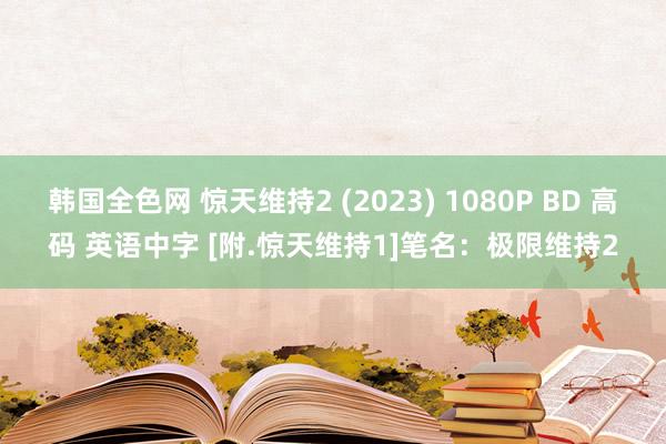 韩国全色网 惊天维持2 (2023) 1080P BD 高码 英语中字 [附.惊天维持1]笔名：极限维持2